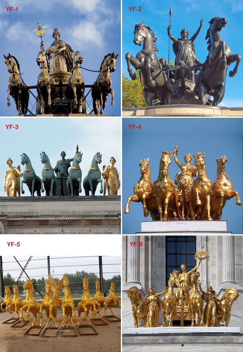 large ancient roman bronze chariot statue replica mlbs 139