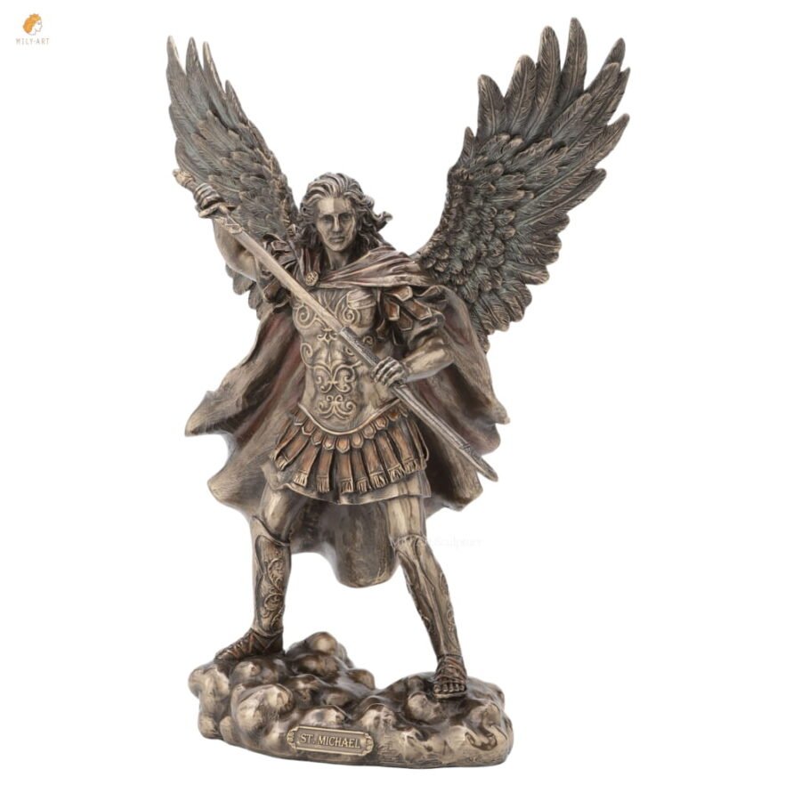 life size bronze statue of archangel michael mlbs 140