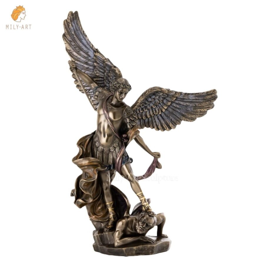 life size bronze statue of archangel michael mlbs 140