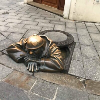famous bronze man at work statue in bratislava for sale mlbs 156