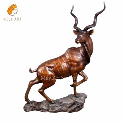 lovely african casting bronze kudu sculpture for sale mlbs 162