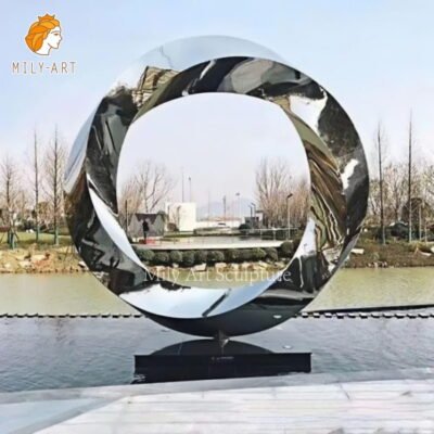 large metal mobius ring sculpture for garden decoration mlss 110