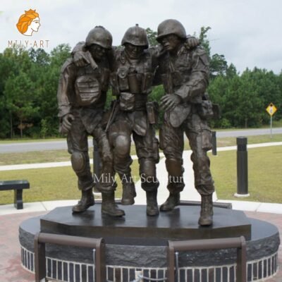 famous bronze memorial no man left behind sculpture mlbs 148