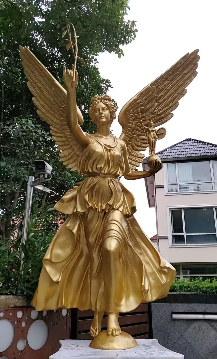 life size bronze flying angel statues for garden mlbs 149