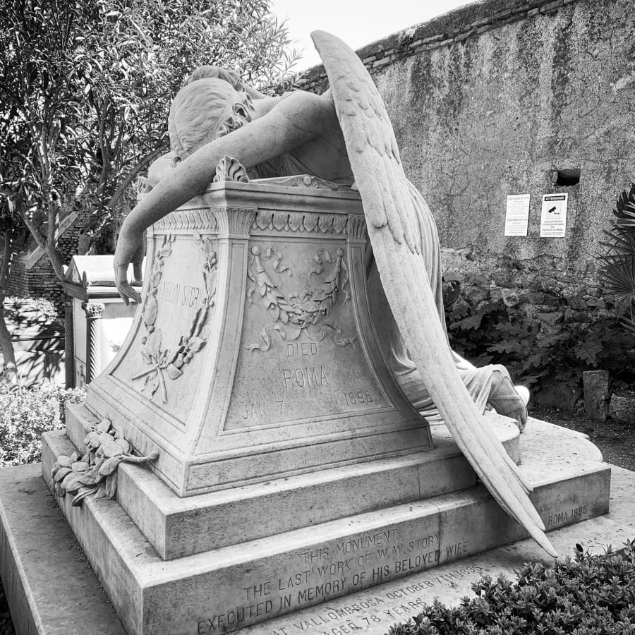 Cemetery for non-Catholics in Rome- Angel of Grief