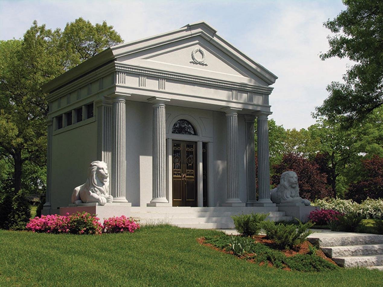customized white marble mausoleum for cemetery mlms 248