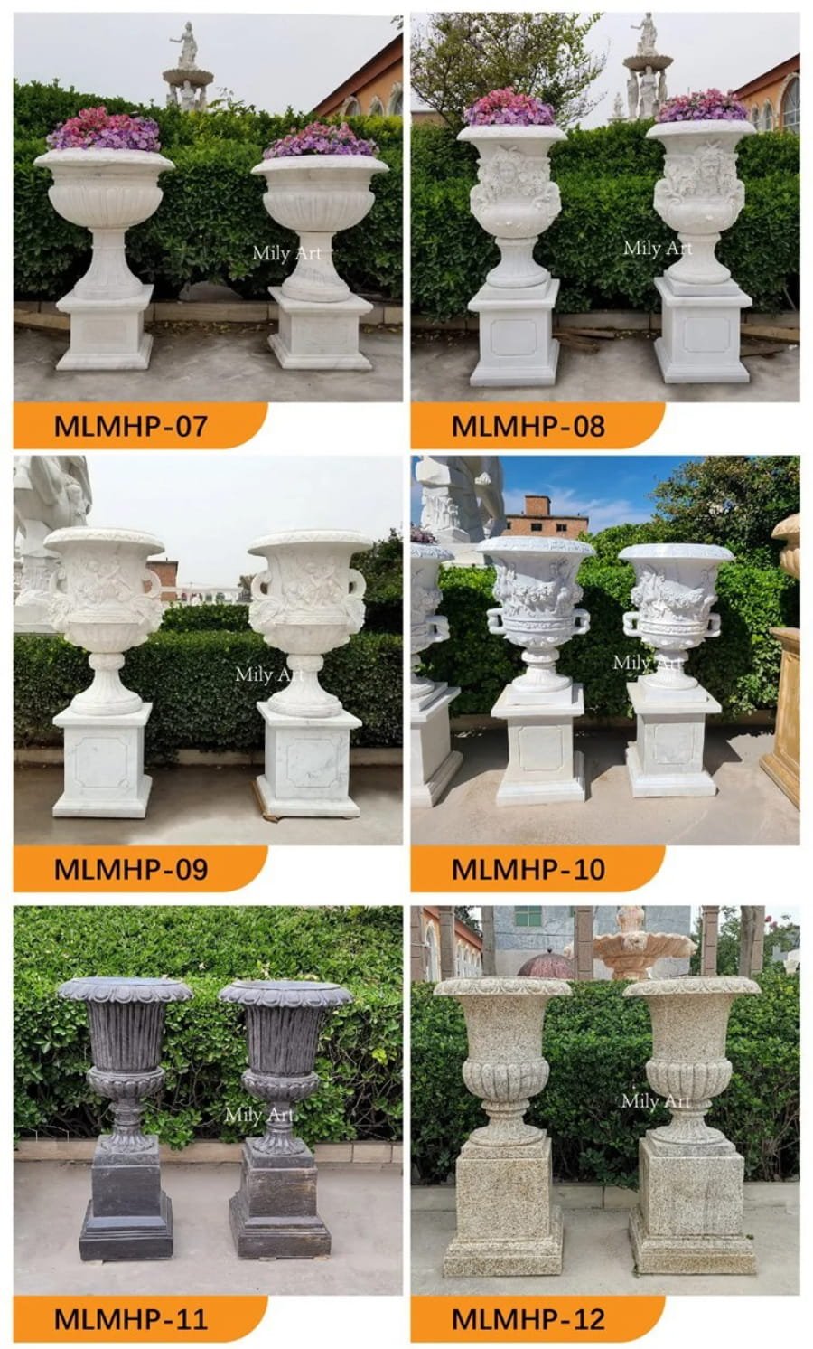 marble planters luxurious italian marble cherub urn pair mlms 250