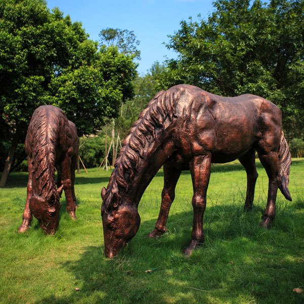 outdoor bronze horses statues mily sculpture