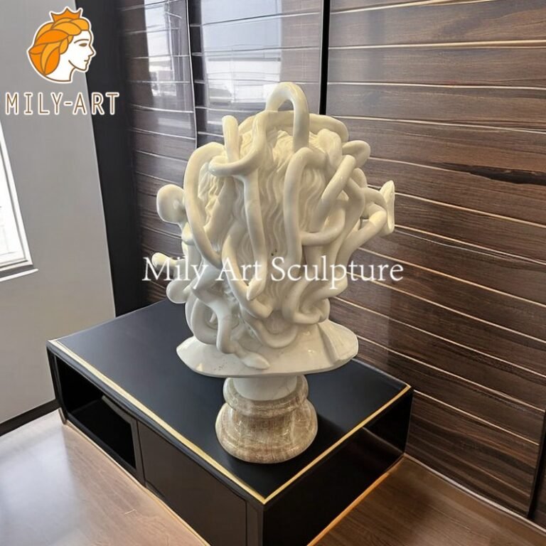 Custom White Marble Medusa Head Bust for Sale - Milystatue