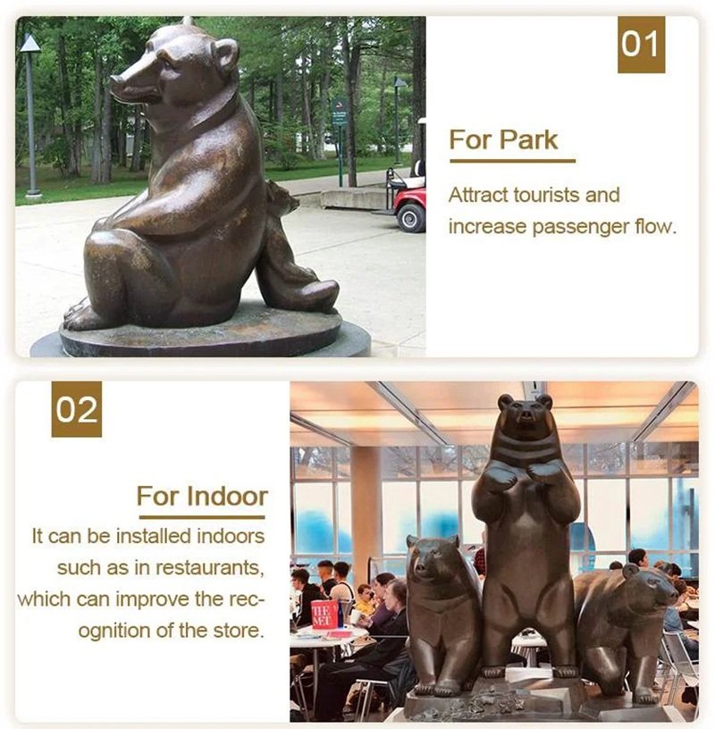 Bronze Grizzly Bear Statue Applications (1)