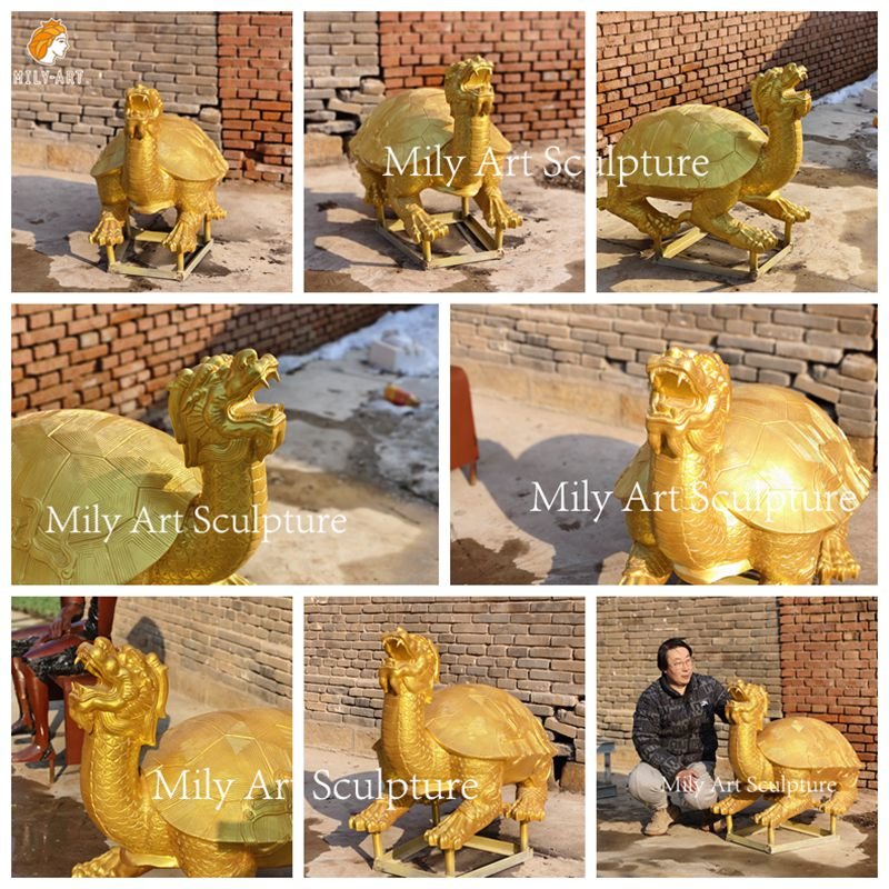 Bronze Turtle Statue Mily Factory Completion Showcase