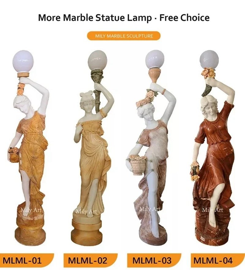 Various Marble Statue Lamps (1)