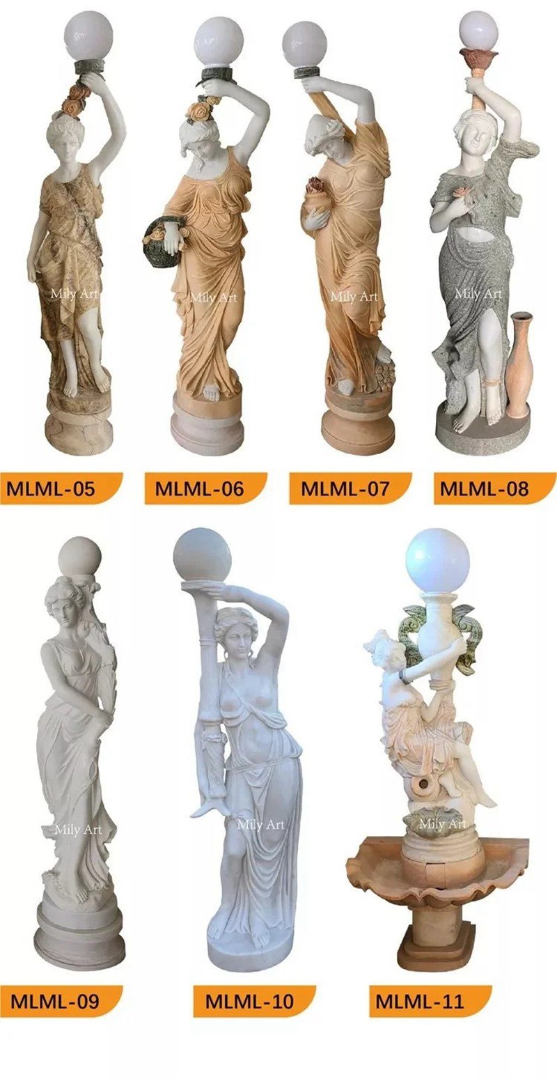Various Marble Statue Lamps (2)