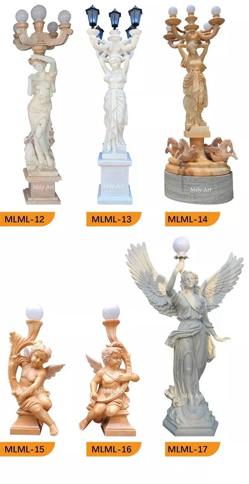 Various Marble Statue Lamps (3)