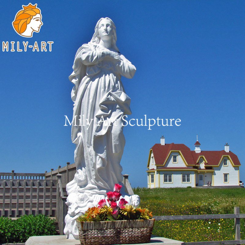 Catholic Natural Marble Our Lady of Assumption Statue Hot Sale (1)