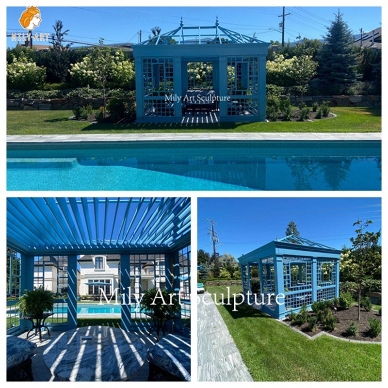 Canadian-blue-wrought-iron-gazebo-customer-feedback