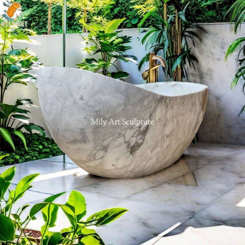 new design white marble whirlpool tub mlms 280