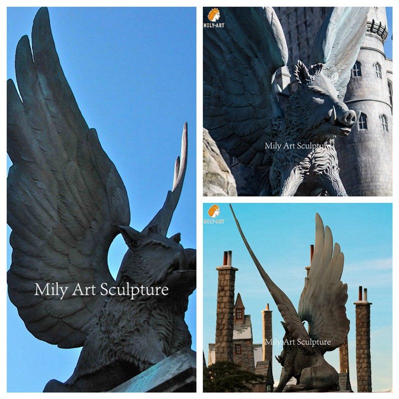 bronze-winged-boar-sculpture-details