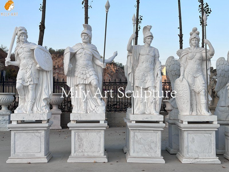 mily-factory-marble-warrior-statues-finished-display-1