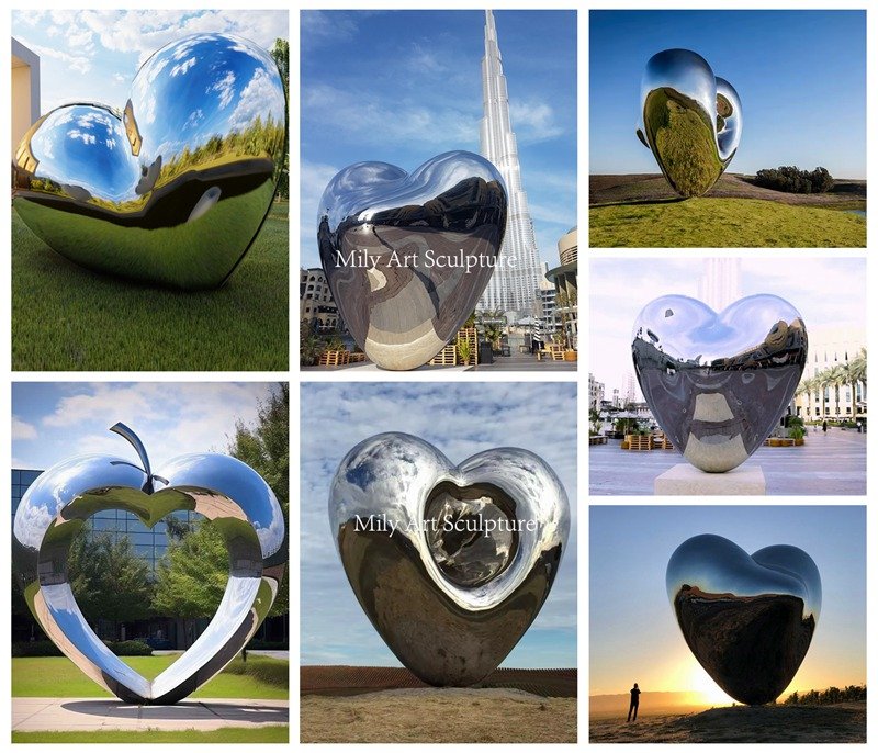 mirror-polished-stainless-steel-metal-heart-sculpture-application-scenes