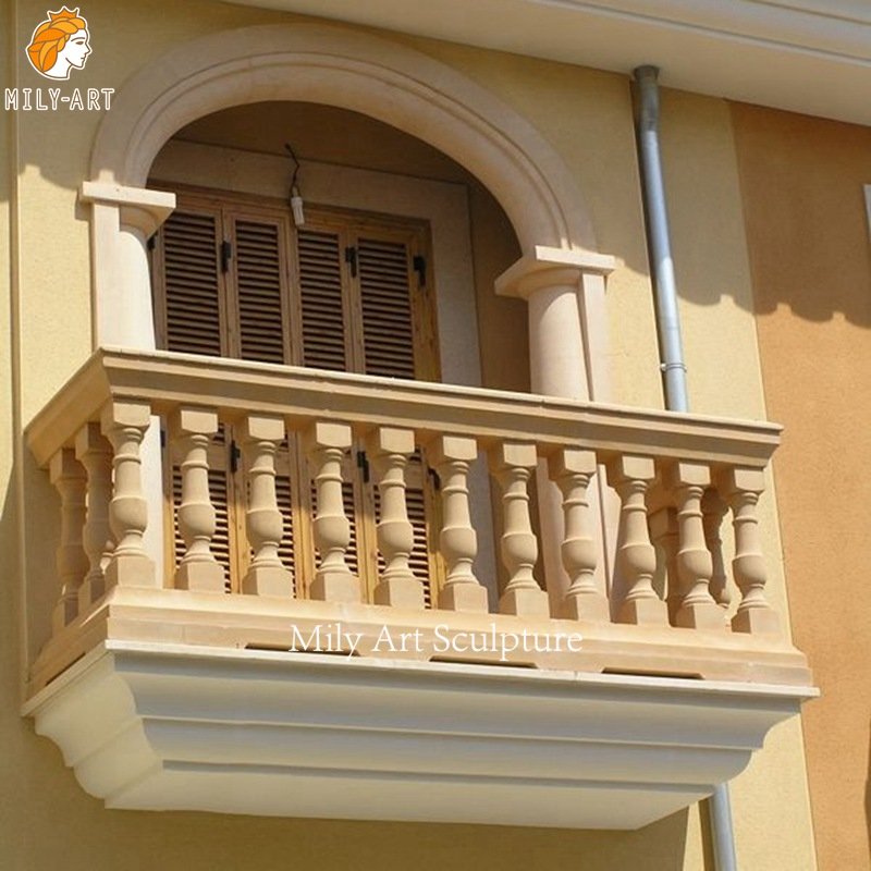 Beige Marble Balcony Railings