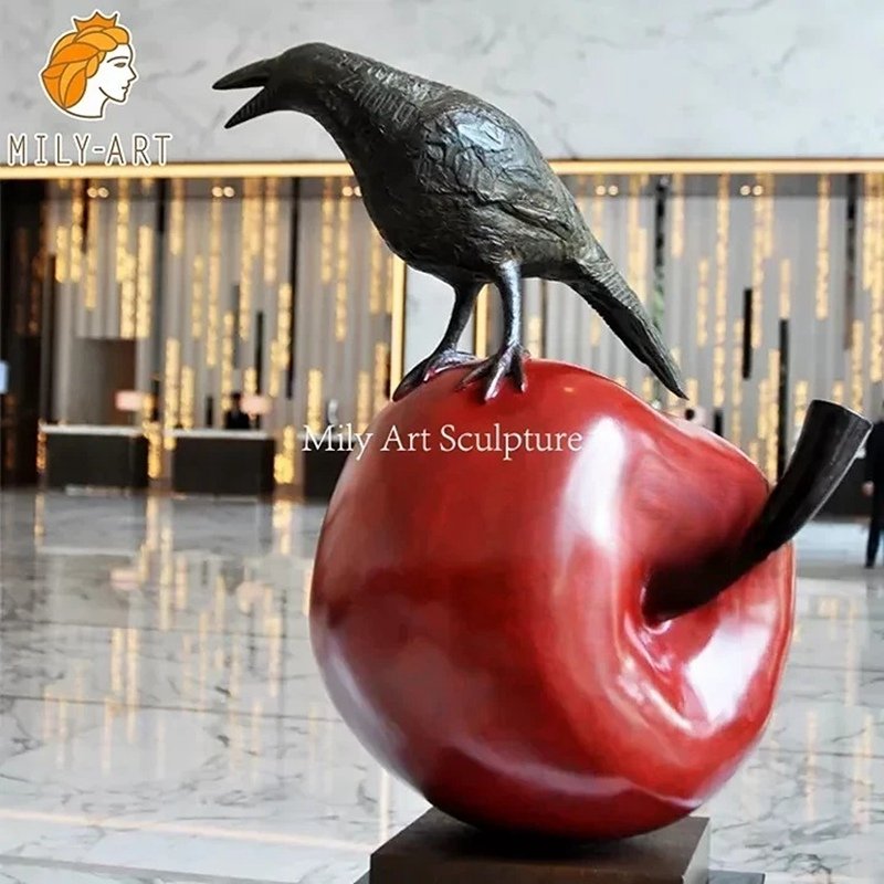 bronze bird statue