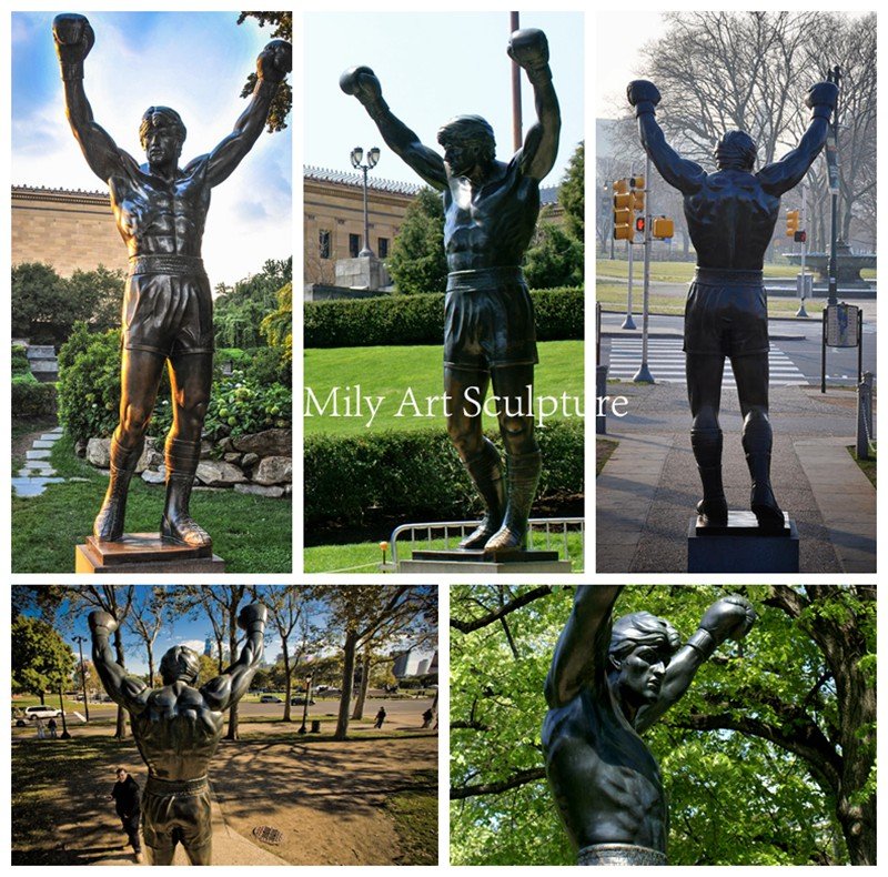 Bronze Rocky Statue Details