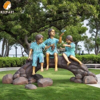 custom-bronze-children-catching-butterflies-garden-statues-1