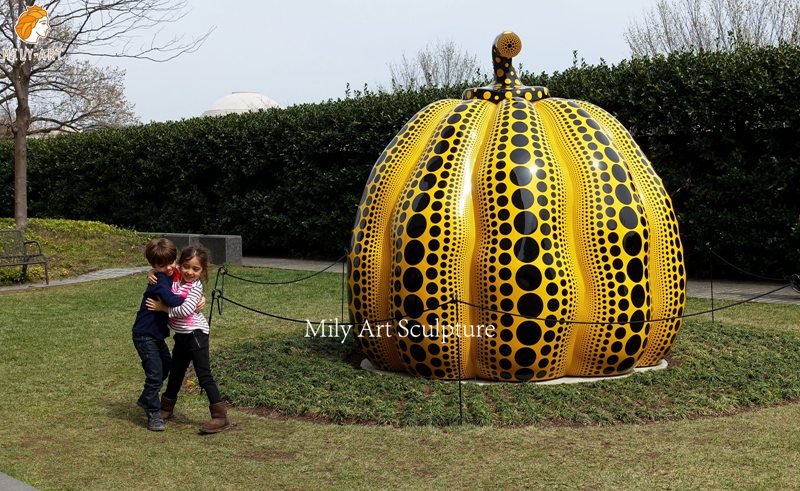 Large Metal Pumpkin Sculpture (2)