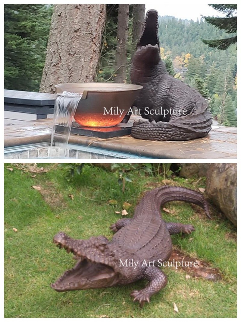 bronze alligator statue customer feedback