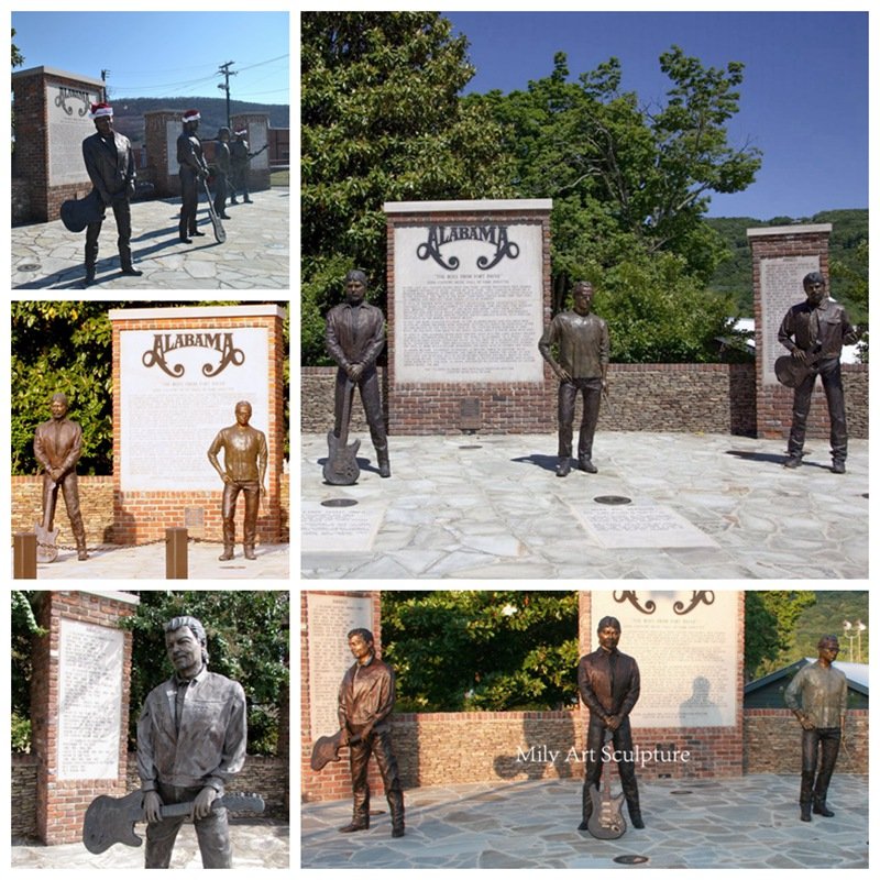 Bronze Statues of Country Group Alabama Band Details