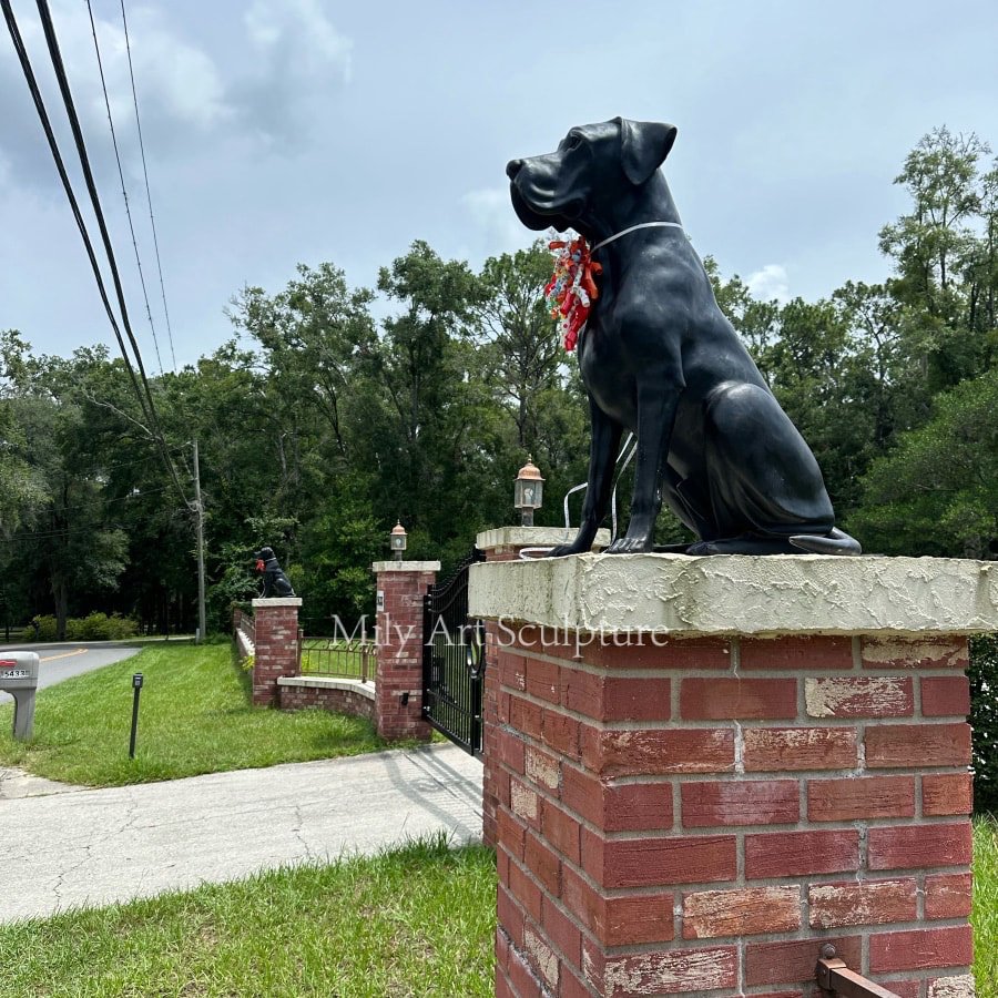 bronze dog statue