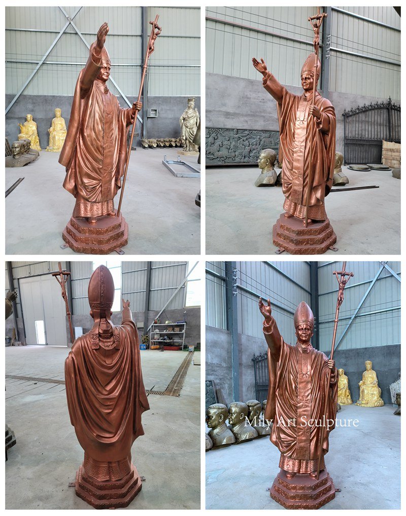 bronze Saint John Paul II statue