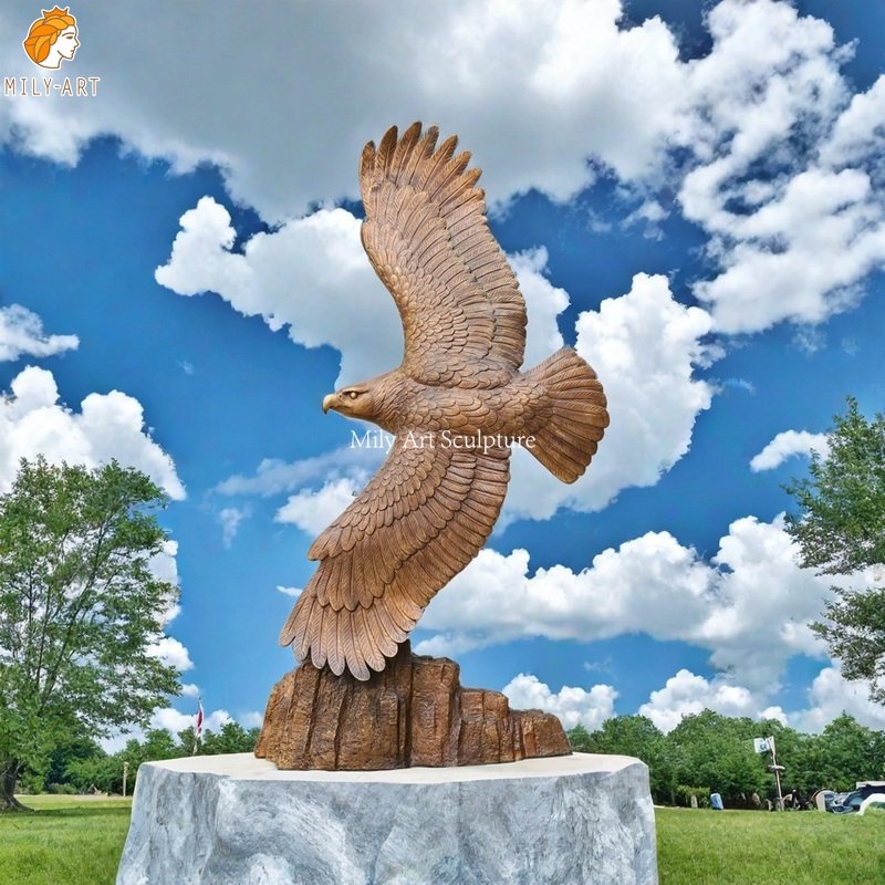 Life Size Bronze American Bald Eagle Statues