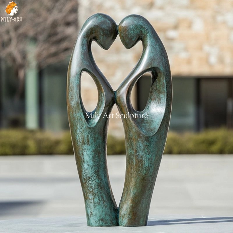 Life Size Custom Abstract Bronze Lovers