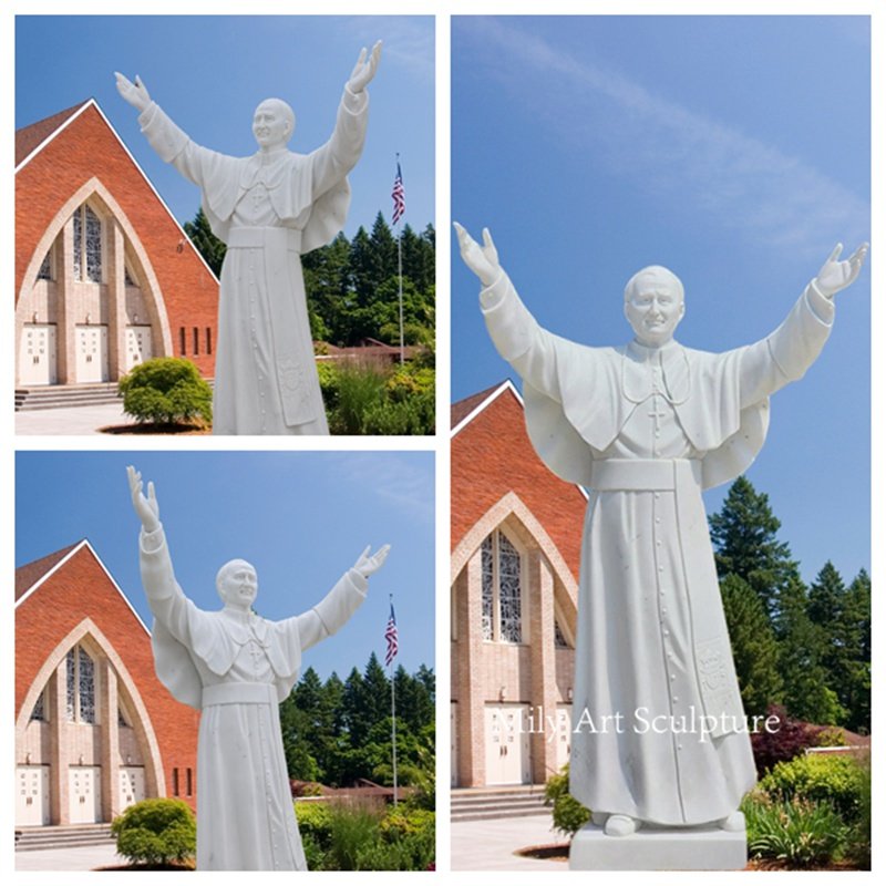 Marble St John Paul II Statue Details