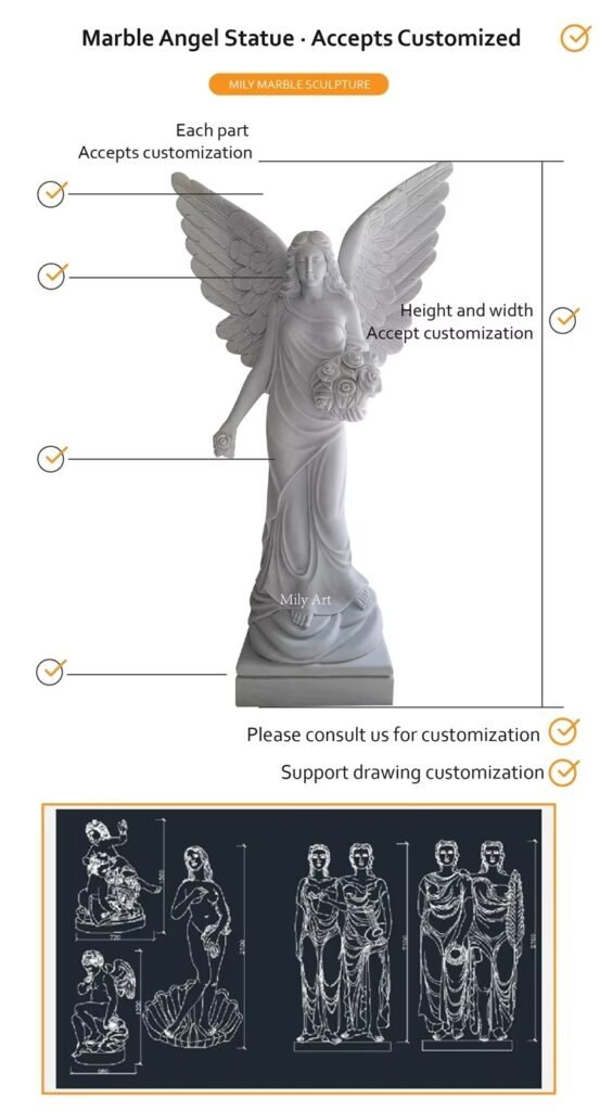 custom marble angel statues