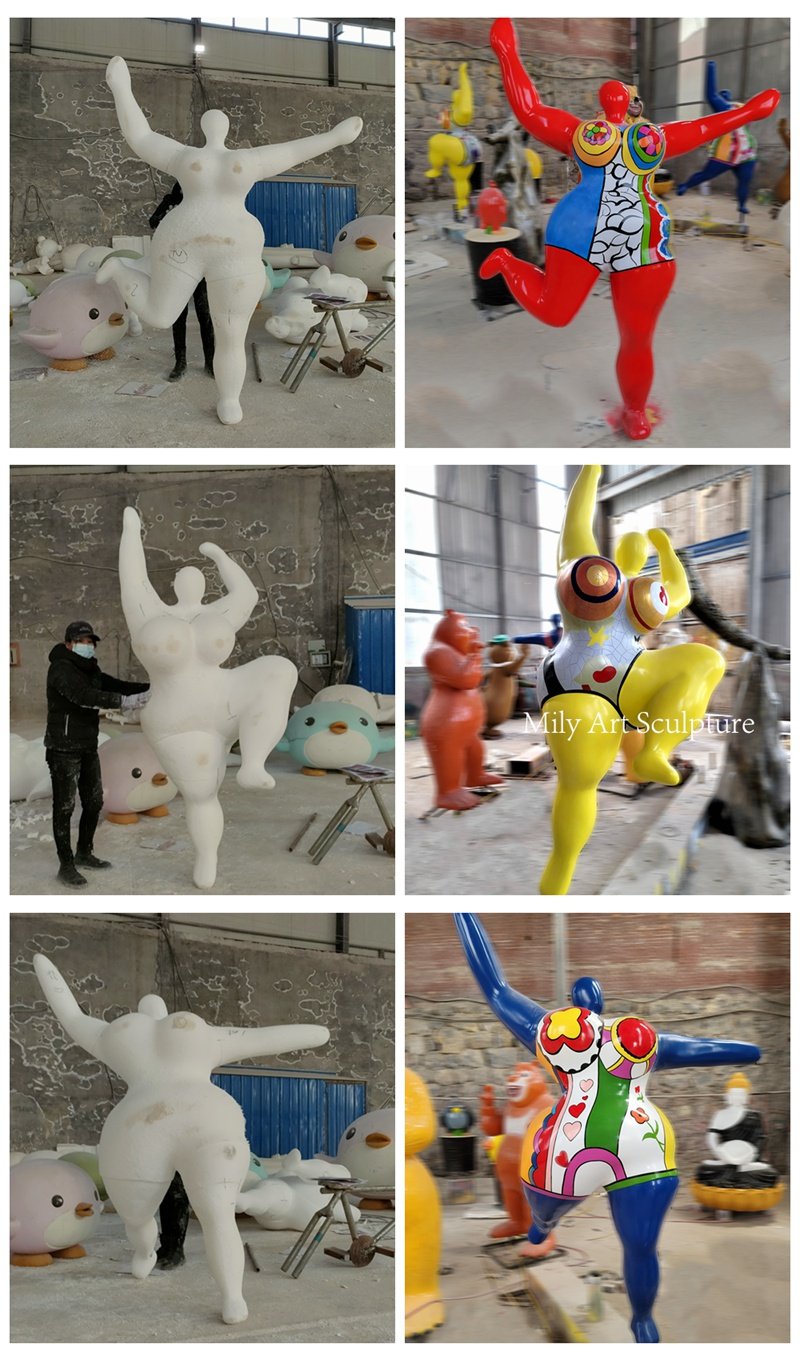 fiberglass Nana sculptures from the Mily factory