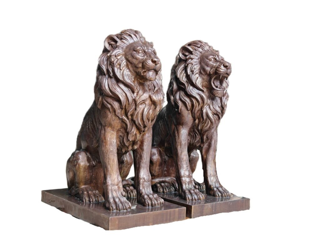 large bronze lion statues  made by Milystatue