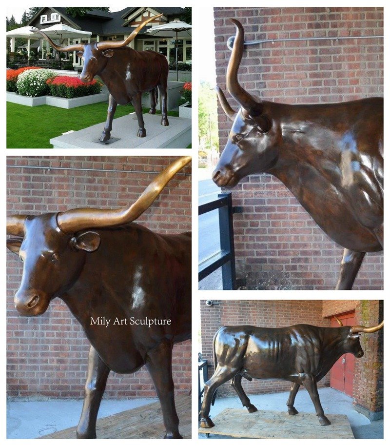 Longhorn Bronze Statue Details