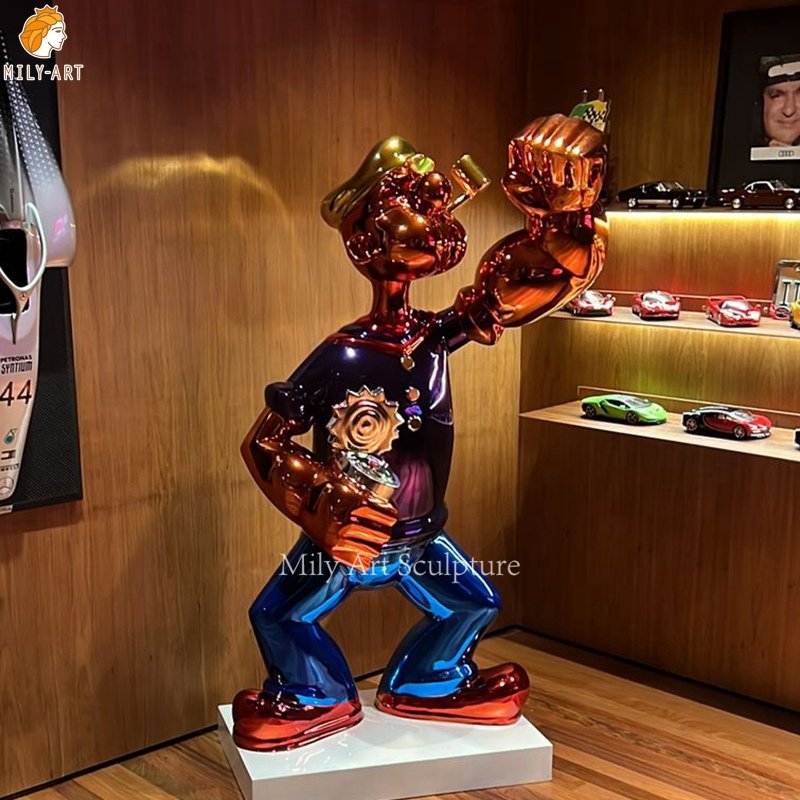 Stainless Steel Popeye Statue for Sale