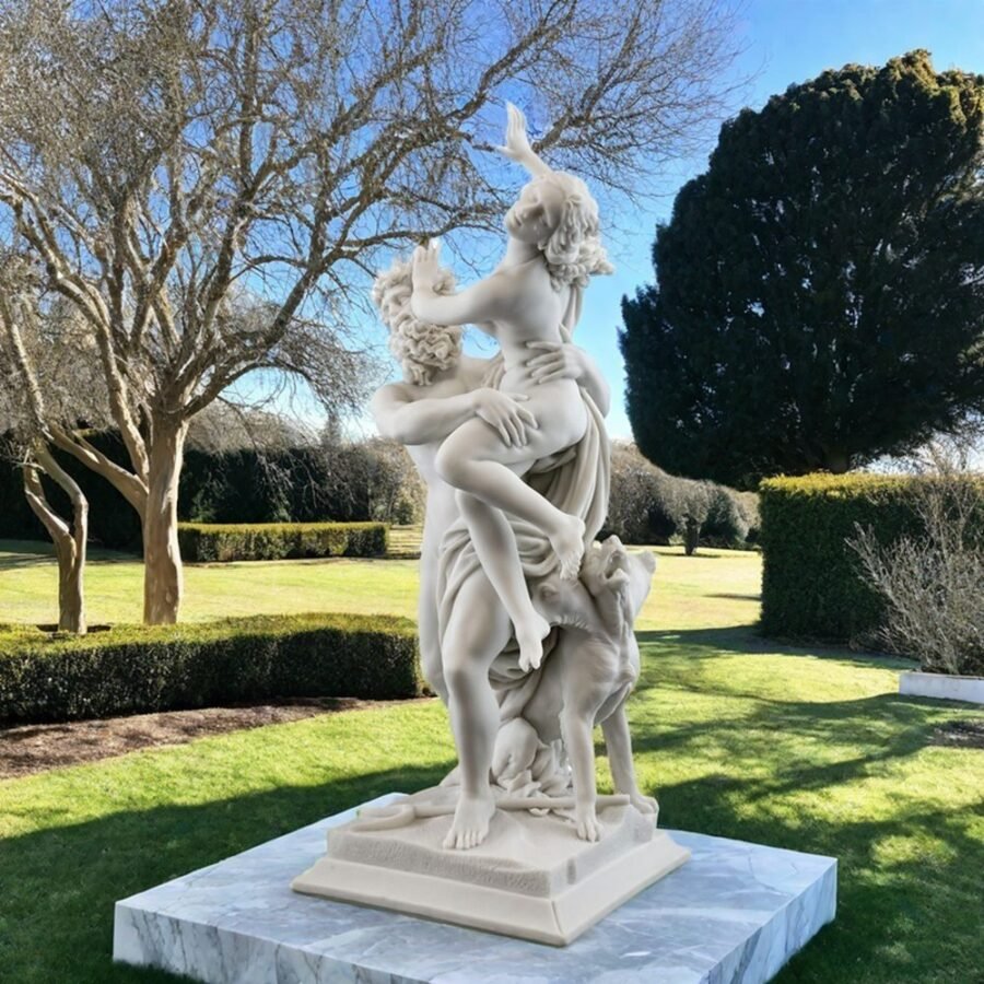 Museum-Grade Marble Bernini Pluto and Persephone Replica