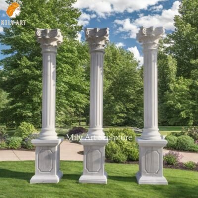 marble corinthian greek column for lawn decor