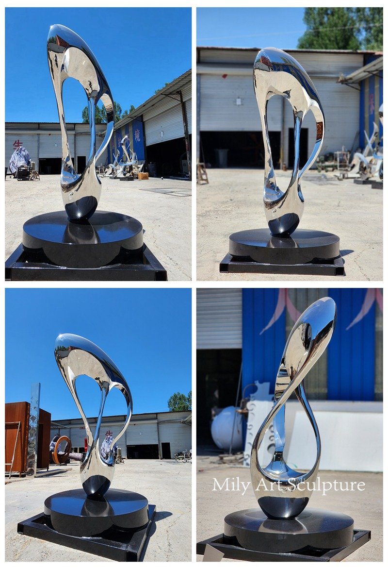 Mily factory modern abstract steel sculpture details