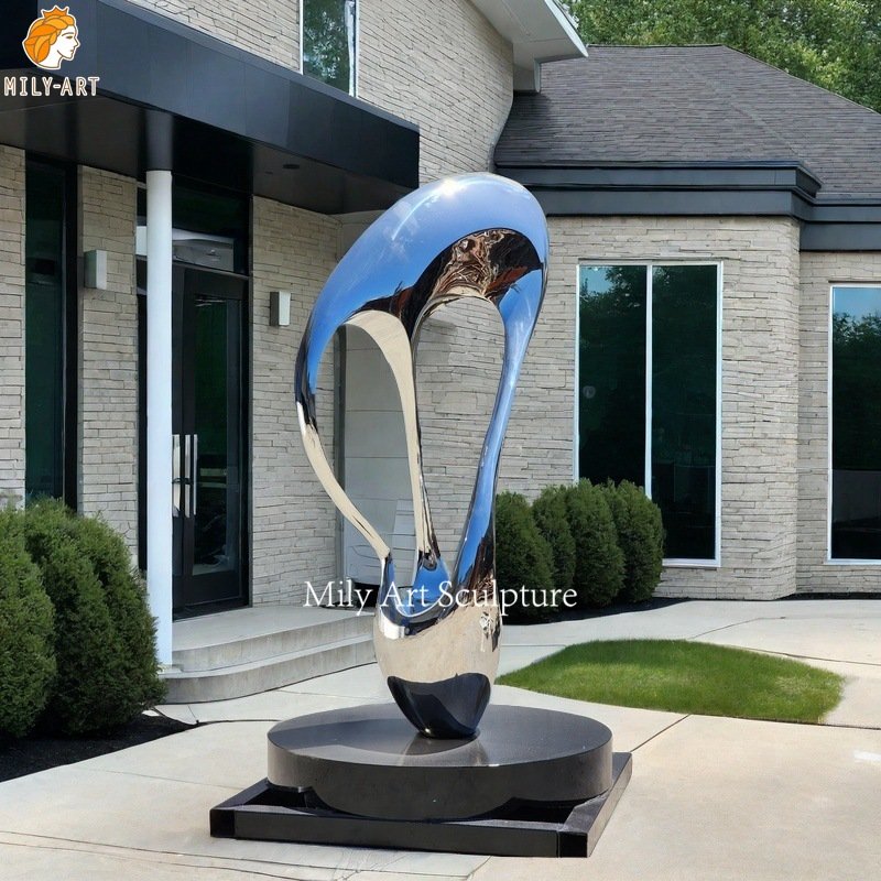 modern abstract steel sculpture for yard