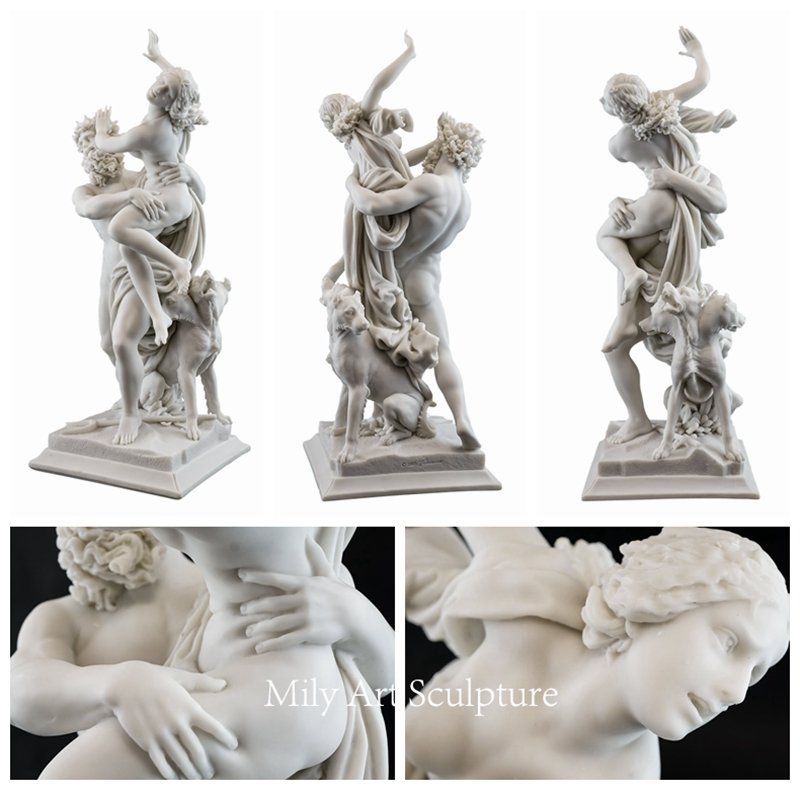 Museum-Grade Marble Bernini Pluto and Persephone Replica Details