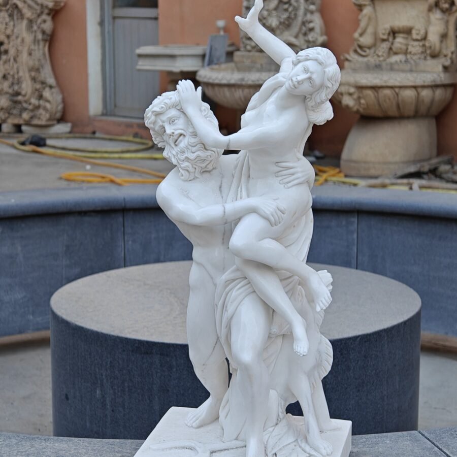 life size marble pluto and persephone sculpture