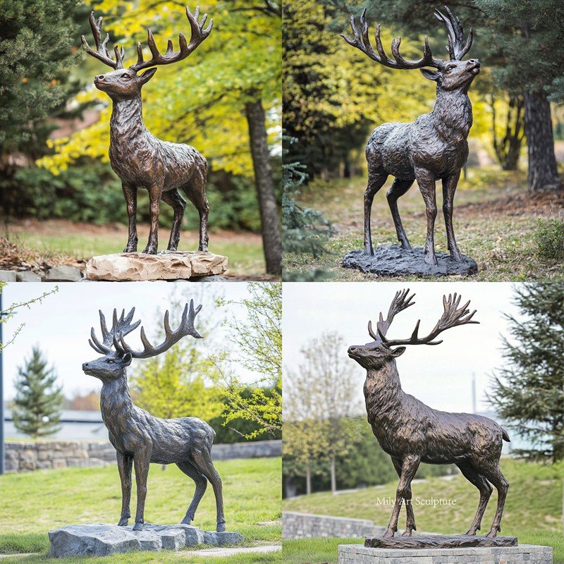 life size bronze stag statue application scenes