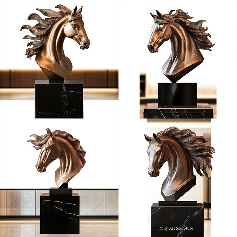 More Bronze Horse Head Statue Styles