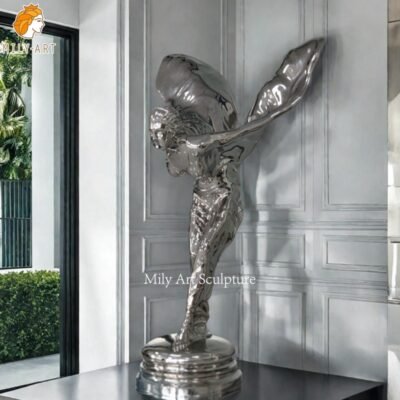 Stainless Steel Rolls Royce Statue Flying Lady Spirit of Ecstacy for Indoor Decor